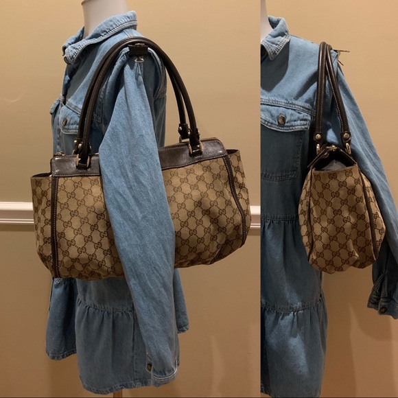 Gucci Brown GG Monogram D Ring Bag - Picture 2 of 12
